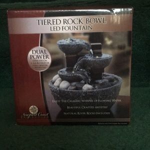 Tiered Rock Bowl LED Fountain